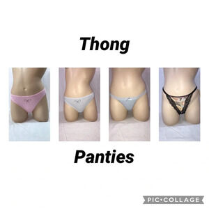 Skimpies & Lola C. & Co. Size Medium (4) Thong Panties Bundle. New With Tags